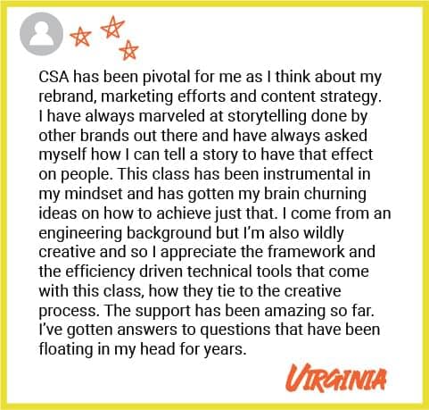 CSA Testimonial